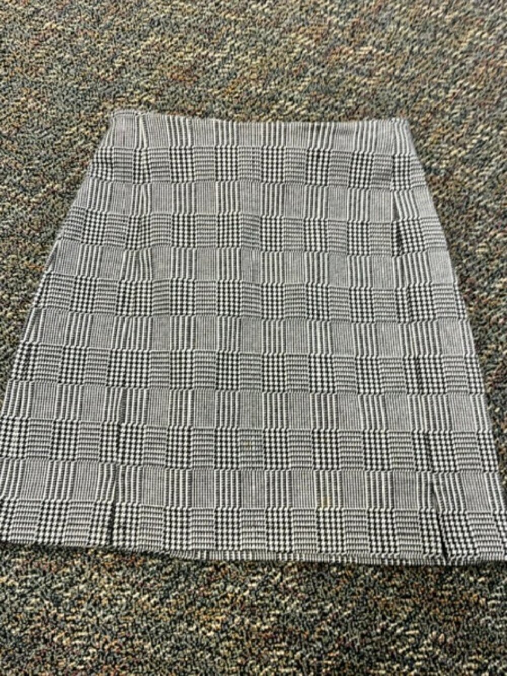 Brandy Melville Black & White Cotton Stretchy Houndstooth Skirt